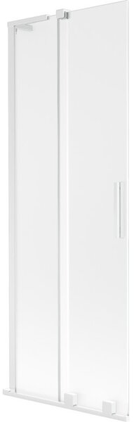 Mexen Velar L parawan nawannowy 2-skrzydłowy rozsuwany 70 x 150 cm, szron, biały - 896-070-003-31-20