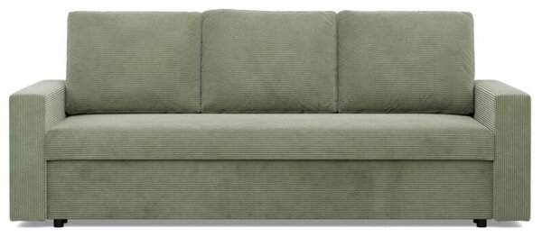 Kanapa 3 osobowa, BLOM, sztruks, 220x92x92 cm, oliwkowy | TYLETEGOTU