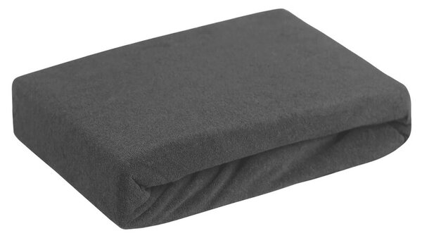 Prześcieradło EUROFIRANY Design 91 Frotte 220 x 200 cm Czarny