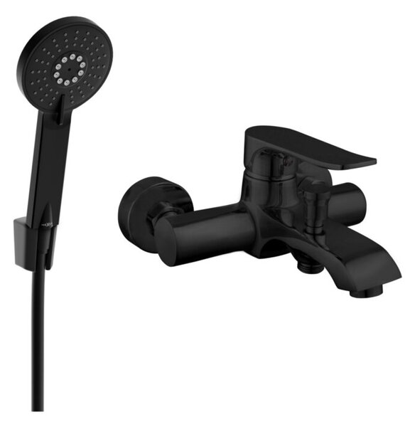 Mexen Pecos R40 bateria wannowa z zestawem prysznicowym, czarna - 7273R40-70