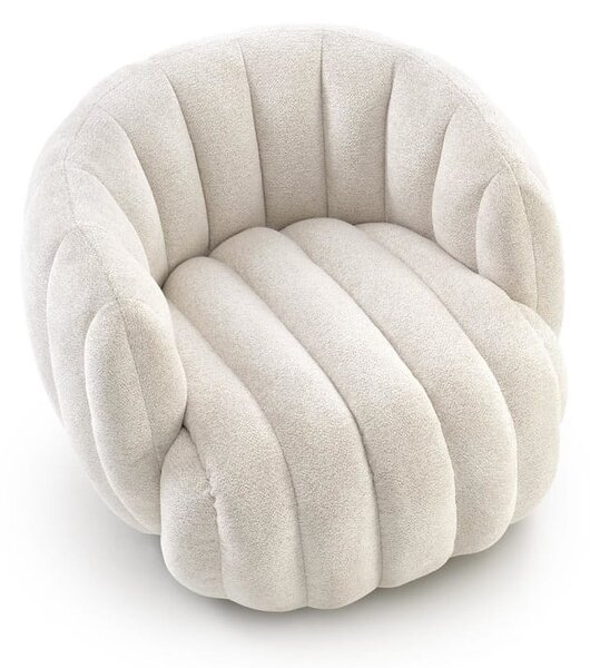 Kremowy fotel wypoczynkowy nowoczesny design | Umeblowana.com