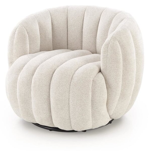 Kremowy fotel wypoczynkowy nowoczesny design | Umeblowana.com