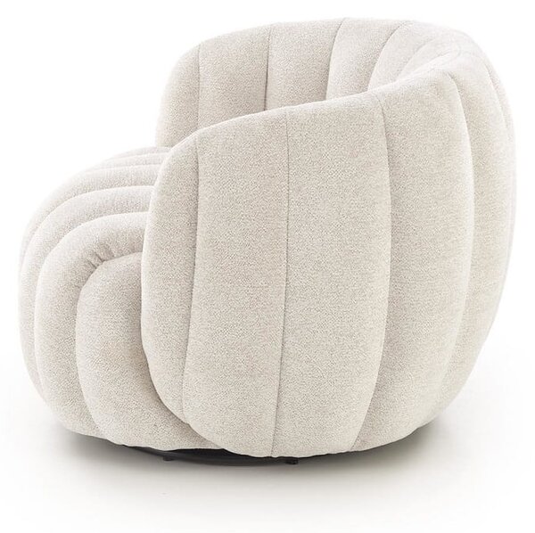 Kremowy fotel wypoczynkowy nowoczesny design | Umeblowana.com