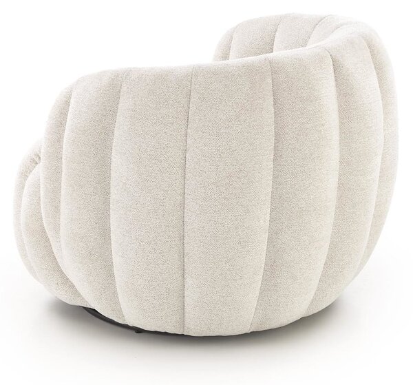 Kremowy fotel wypoczynkowy nowoczesny design | Umeblowana.com