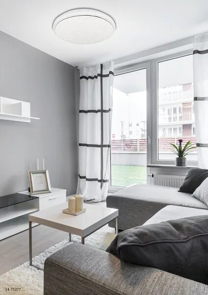 Biały plafon z akrylowym kloszem - 3X V182 M2-B00
