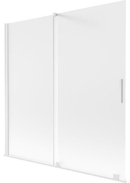 Mexen Velar parawan nawannowy 2-skrzydłowy rozsuwany 160 x 150 cm, szron, biały - 896-160-000-31-20
