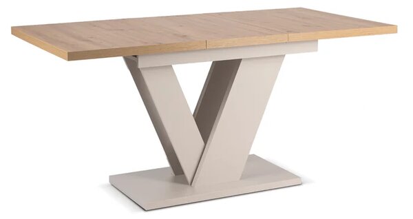 Stół Prostokątny Rozkładany CLARK 120-160 cm Dąb Artisan/Kaszmir Nowoczesny