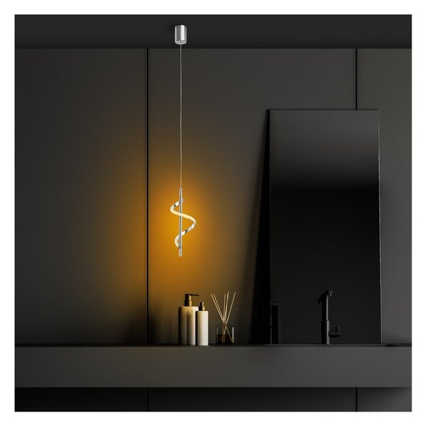 Lampa wisząca LED w kolorze srebra ø 16 cm Likma – Opviq lights