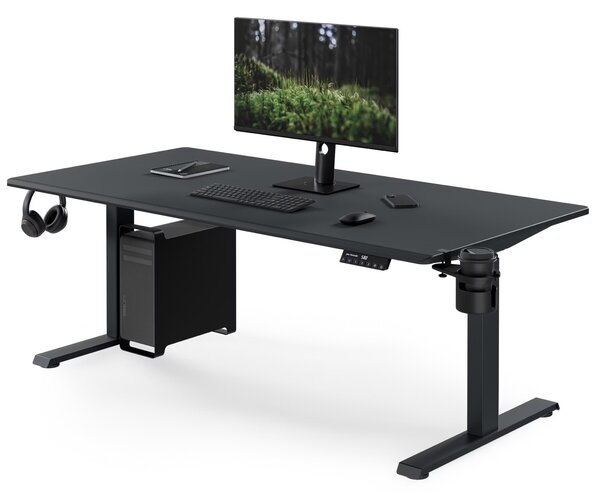 Duże biurko sit-stand do pracy Aria 160×80 cm, antracyt