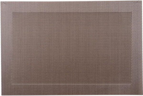 Podkładki pod talerze, brązowe, zmywalne, 45 x 30 cm, zestaw 4 sztuki, do stołu jadalnego
