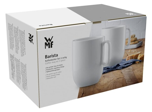 Białe porcelanowe kubki zestaw 2 szt. 380 ml Barista – WMF
