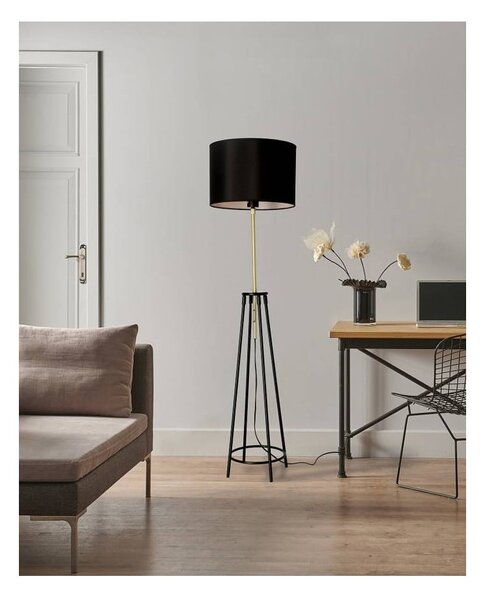 Czarna lampa stojąca (wysokość 154 cm) Tegola – Candellux Lighting