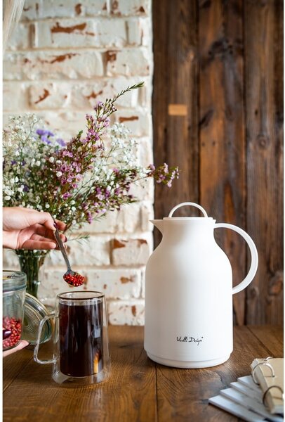 Biały termos Vialli Design, 1 l