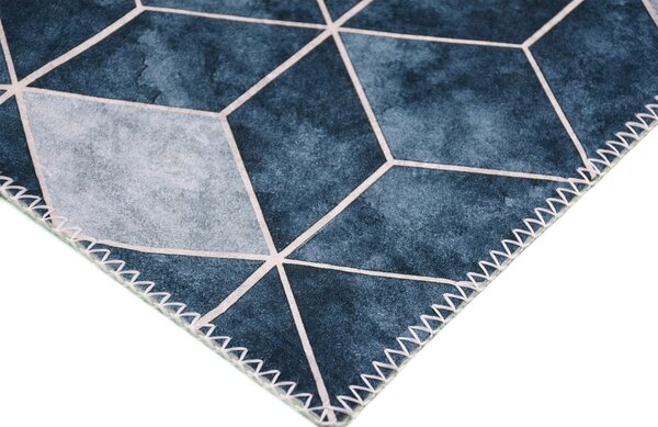 Granatowo-kremowy dywan odpowiedni do prania 80x50 cm – Vitaus