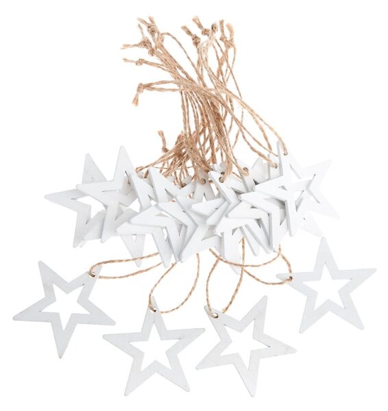 Drewniane ozdoby świąteczne zestaw 18 szt. 5 cm Stars – Dakls