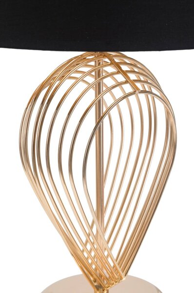 Czarna lampa stołowa Mauro Ferretti Maxt, ø 32,5 cm