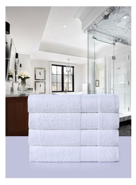 Białe bawełniane ręczniki frotte zestaw 4 szt. 50x100 cm – Good Morning