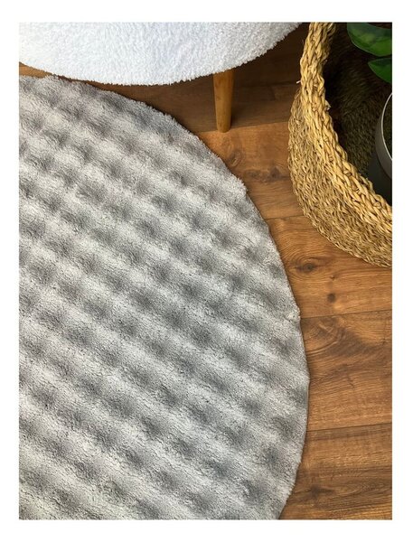 Szary okrągły dywan odpowiedni do prania ø 120 cm Bubbly – Oyo Concept