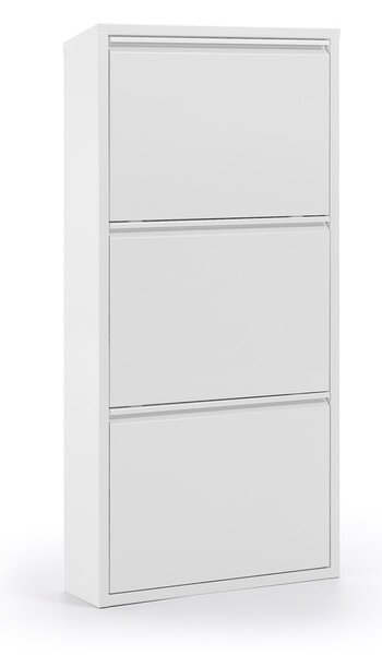 Biała metalowa uchylna szafka na buty 50x103x15 cm Ode – Kave Home