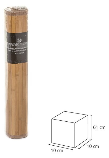 Musztardowo-brązowy bambusowy chodnik 60x200 cm – Casa Selección