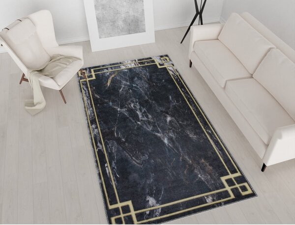Ciemnoszary dywan odpowiedni do prania 80x50 cm – Vitaus