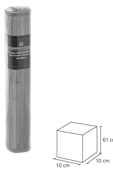 Zielony/szary bambusowy dywan 60x200 cm – Casa Selección