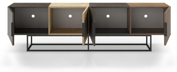 Szafka pod TV w dekorze dębu 200x55 cm Titan – Marckeric
