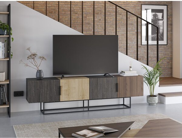 Szafka pod TV w dekorze dębu 200x55 cm Titan – Marckeric