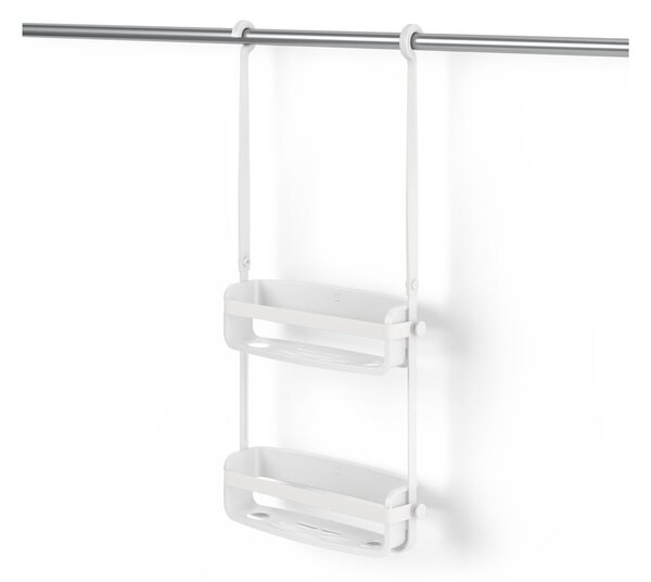 Biała wisząca plastikowa półka łazienkowa Flex – Umbra