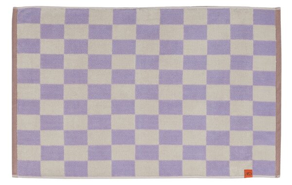 Jasnożółto-fioletowy dywanik łazienkowy z bio bawełny 50x80 cm Retro – Mette Ditmer Denmark