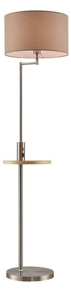 Lampa stojąca Zinia Lindby, aluminiowy / szary / cynkowy, salon / jadalnia, metal, nowoczesny