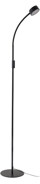 Lampa stojąca Maori Lindby, możliwość ściemniania, czarny, biuro, metal, nowoczesny