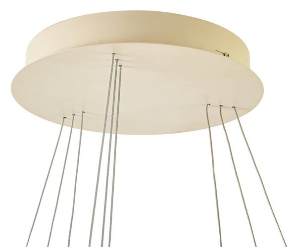 Lampa wisząca Albiona Arcchio, możliwość ściemniania, kremowy / amber, metal, nowoczesny