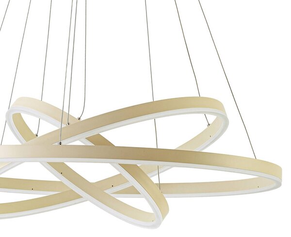 Lampa wisząca Albiona Arcchio, możliwość ściemniania, kremowy / amber, metal, nowoczesny