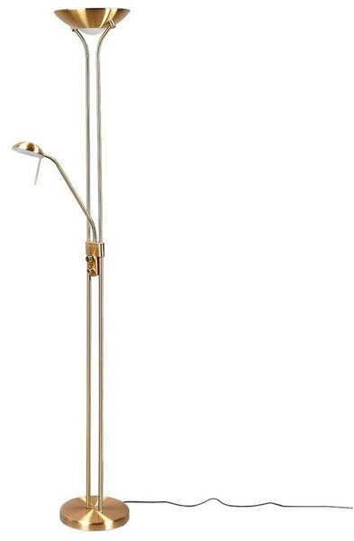 Lampa stojąca LED Josefin Lindby, możliwość ściemniania, mosiężny / złoty, salon / jadalnia, metal, nowoczesny