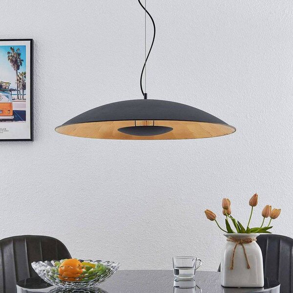 Lampa wisząca Narisara Lindby, możliwość ściemniania, czarny, salon / jadalnia, metal, nowoczesny