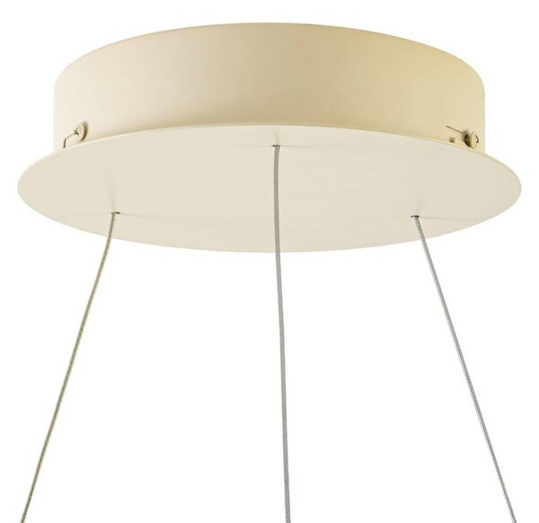 Lampa wisząca Albiona Arcchio, możliwość ściemniania, kremowy / amber, kuchnia, metal, nowoczesny
