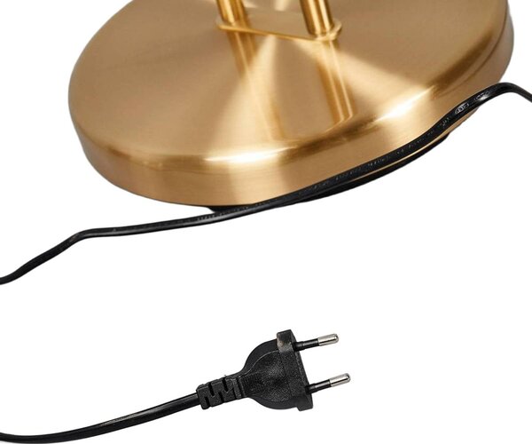 Lampa stojąca LED Josefin Lindby, możliwość ściemniania, mosiężny / złoty, salon / jadalnia, metal, nowoczesny