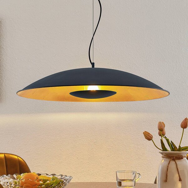 Lampa wisząca Narisara Lindby, możliwość ściemniania, czarny, salon / jadalnia, metal, nowoczesny