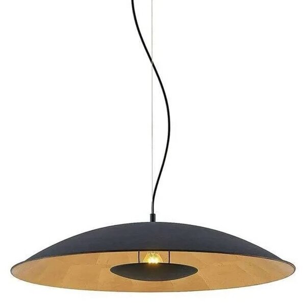 Lampa wisząca Narisara Lindby, możliwość ściemniania, czarny, salon / jadalnia, metal, nowoczesny