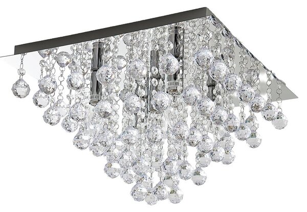 Lampa sufitowa Annica Lindby, możliwość ściemniania, przezroczysty / transparentny, salon / jadalnia, metal, nowoczesny