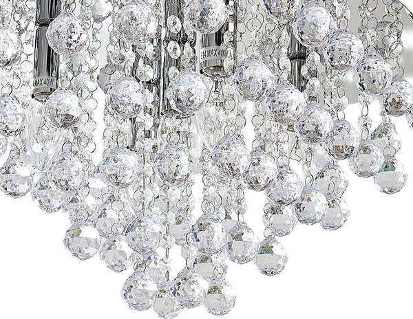 Lampa sufitowa Annica Lindby, możliwość ściemniania, przezroczysty / transparentny, salon / jadalnia, metal, nowoczesny