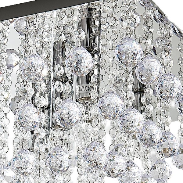 Lampa sufitowa Annica Lindby, możliwość ściemniania, przezroczysty / transparentny, salon / jadalnia, metal, nowoczesny