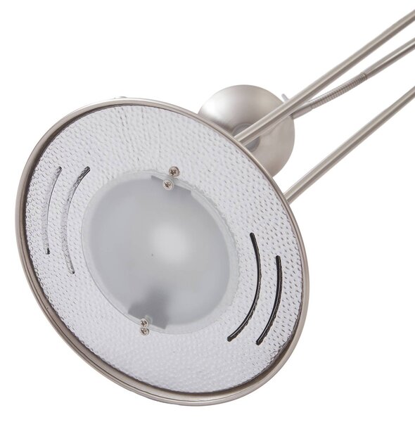 Lampa stojąca LED Josefin Lindby, możliwość ściemniania, aluminiowy / szary / cynkowy, salon / jadalnia, metal, nowoczesny
