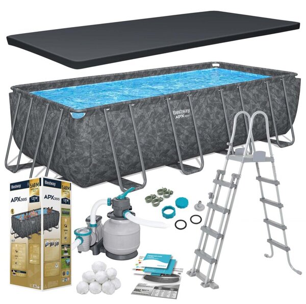 Basen stelażowy ogrodowy Bestway całoroczny 549x274x132cm APX zestaw 11w1