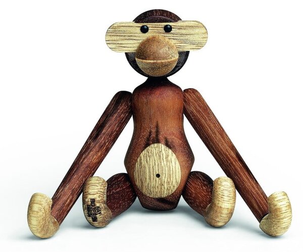 Figurka z litego drewna Kay Bojesen Denmark Monkey Teak