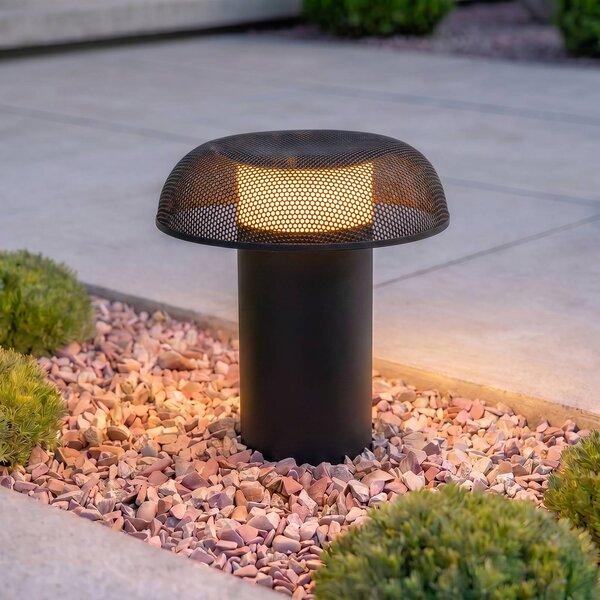 Słupek oświetleniowy LED Lucande MAILE, 40 cm, antracyt, IP65 Maile, czarny, aluminium, design