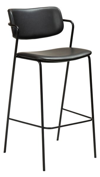 Czarny hoker z imitacji skóry DAN-FORM Denmark Zed, wys. 107 cm