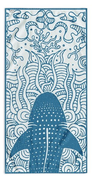 Niebieski ręcznik plażowy 90x180 cm Shark – DecoKing