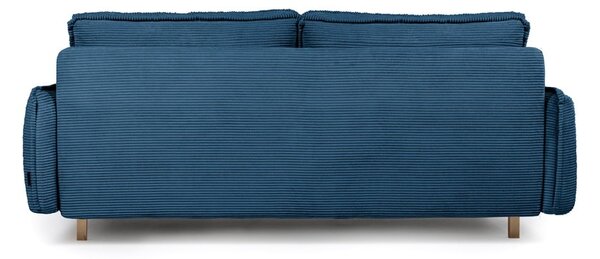 Niebieska sztruksowa rozkładana sofa 218 cm Tori – Bonami Selection